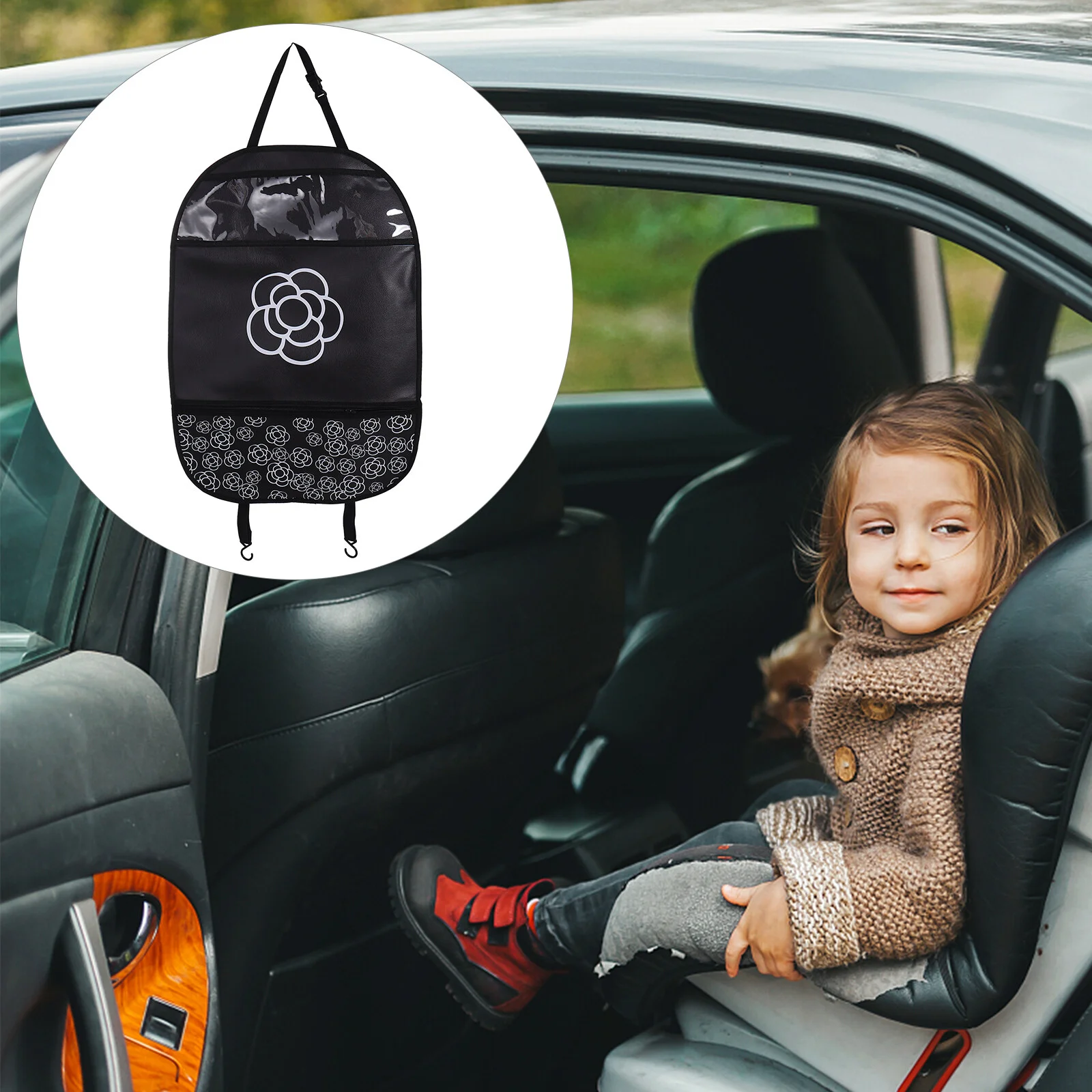

Car Kick Pad Kid Kicking Anti-kick Seat Protector Back PU The Protectors Children Mats Organizer