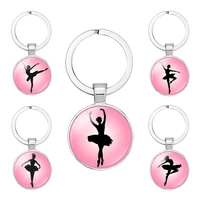 ballerina figure silhouette keychain pink ballerina keychain pendant ladies versatile art pendant