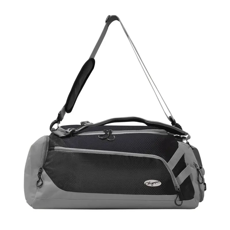 Olympia International SD-2900-BK Plus GY 22 in. Blitz Gym Duffel with Backpack Straps, Black & Gray