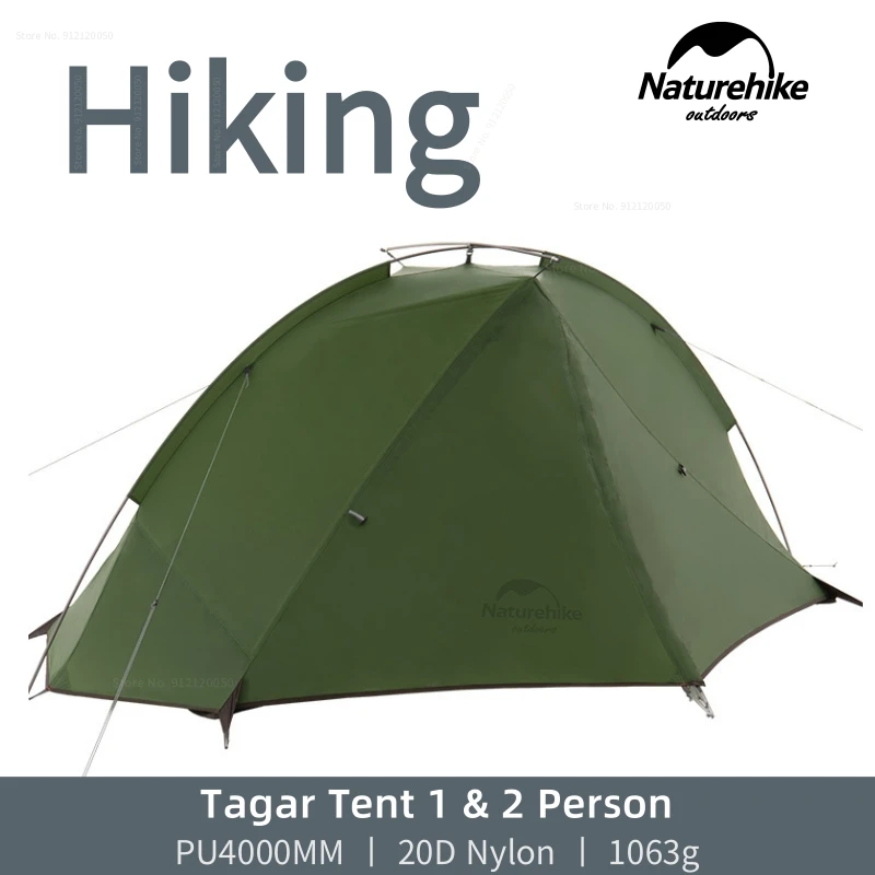 

Naturehike Tagar Camping Tent 1-2 Person 20D Nylon Backpacking Tent Outdoor Camping Tent Free Standing Dome Hiking Tent With Mat
