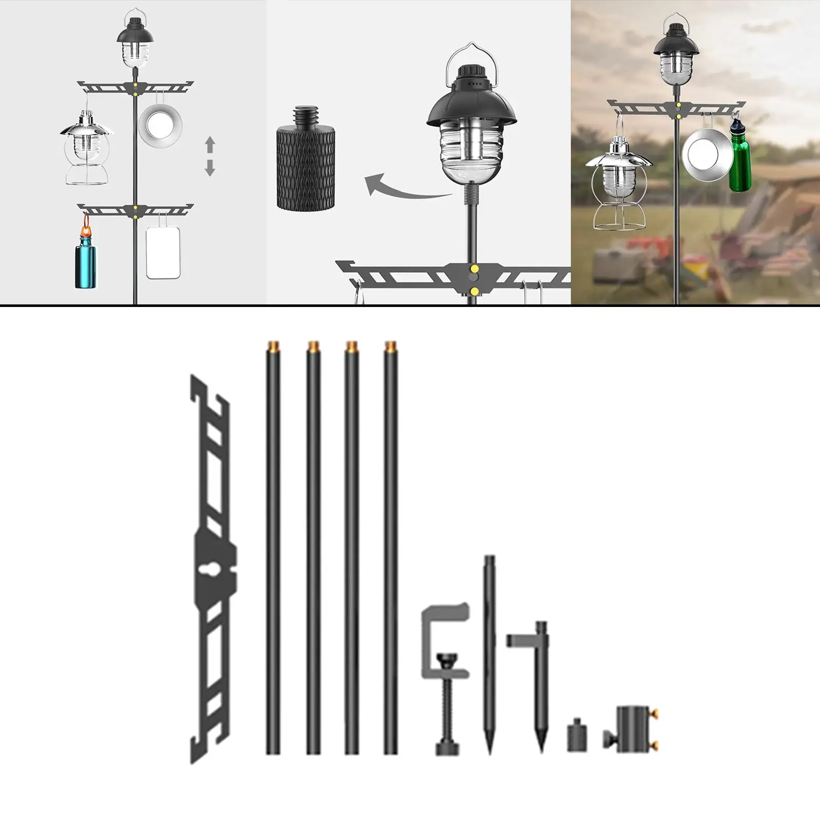 

Camping Lamp for Backpacking Traveling BBQ Folding Outdoor