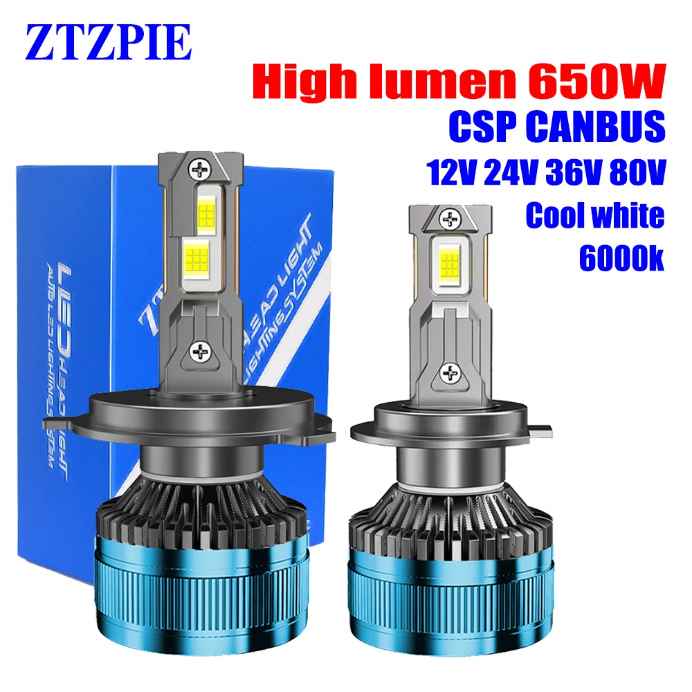 

ZTZPIE 6000K HB3 HB4 9005 9006 H1 H7 H4 H11 9012 Bulb Canbus Led Lamp CSP 7750 Power Car Headlight Light 600W 300000LM 12V 24V