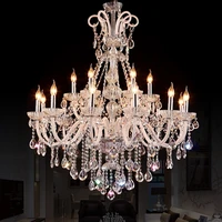 new style led crystal chandelier lighting fixture luxury large crystal lustres de cristal living room chandelier free shipping
