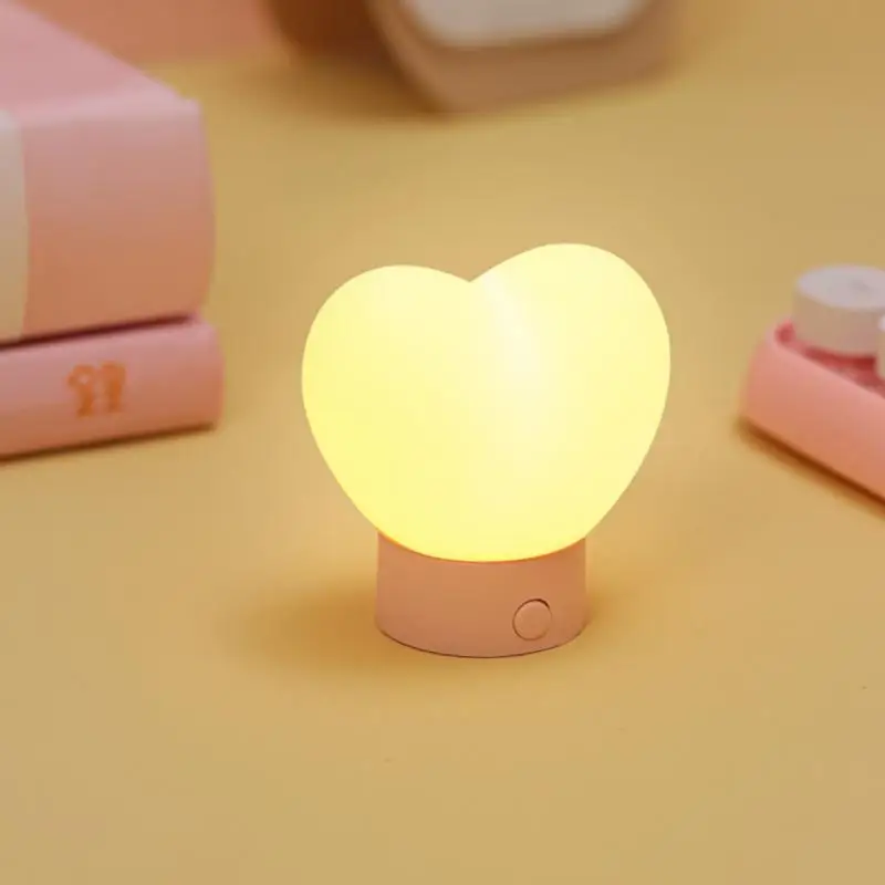 

Heart-shaped Night Light USB Plug-in Bedroom Indoor Camping Outdoor Lamp Emergency Lamp Eye Protection Cute Living Room Bedside