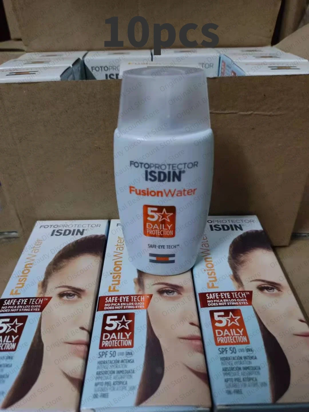 

10pcs Spanish ISDIN Facial Sunscreen SPF50 PA+++ Sun Protection and Isolation Refreshing Non-Greasy Waterproof UV