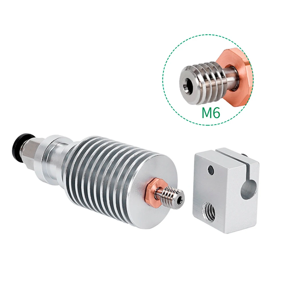 

3D Printer Nozzle Throat E3D V6 Throat Heat Break Titanium Alloy Copper For 1.75mm E3D V6 HOTEND Heater Block