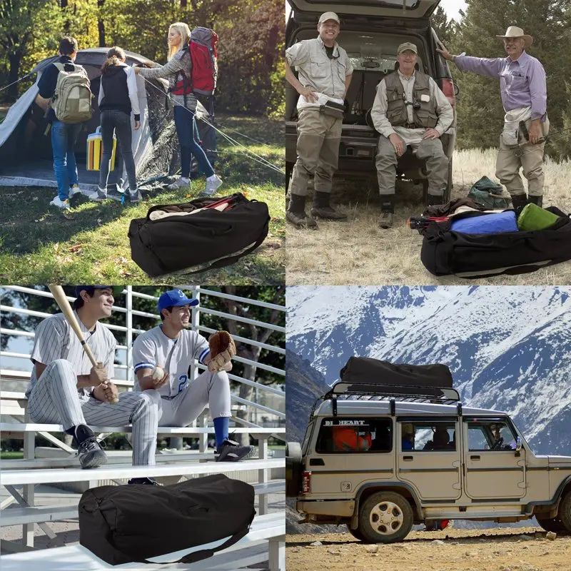 36 inch Travel Duffel Bag 100L Large Luggage Duffle for Camping(Black)