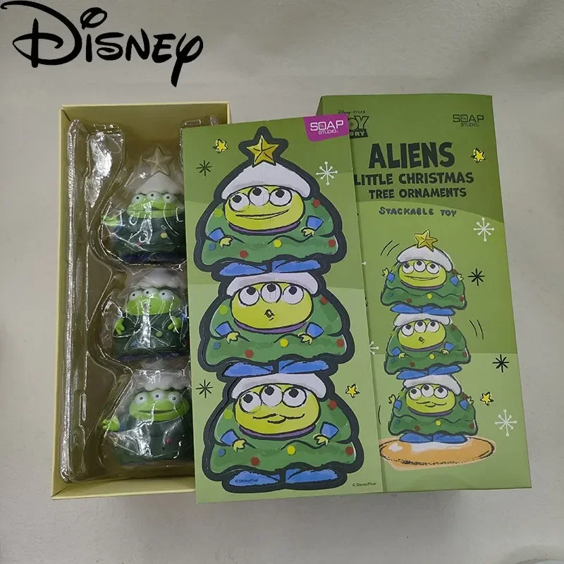 

Disney Toy Story Alien Christmas Tree Jenga Figures Toy Kawaii Pvc Alien Decoration Ornaments Children Xmas Gifts