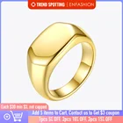 Женское плоское кольцо ENFASHION, кольцо из нержавеющей стали в стиле панк золотого цвета, Минималистичная бижутерия 2020, R204054