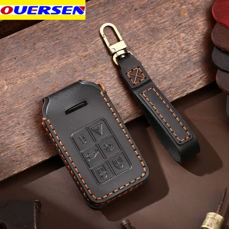 Luxury Leather Car Key Case Cover Fob Protector for Volvo Accessories XC60 V60 S60 XC70 V40 Keychain Holder Keyring Shell Bag