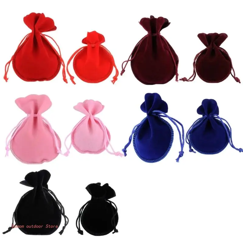 

10Pcs Divinations Flannelette Card Pouch Dices Bag Mini Wedding Bag Jewelry Bags