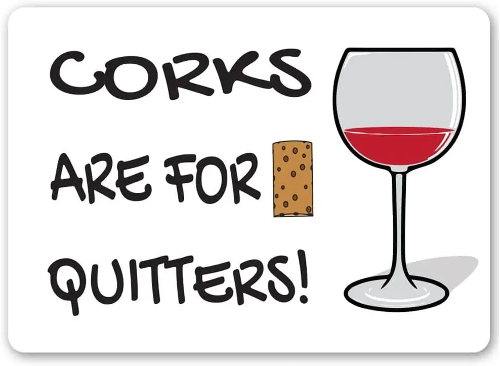Corks re For Qutters Cork Wne Sgn Decor Moms Cute Lovers Qulty Metl Vnt