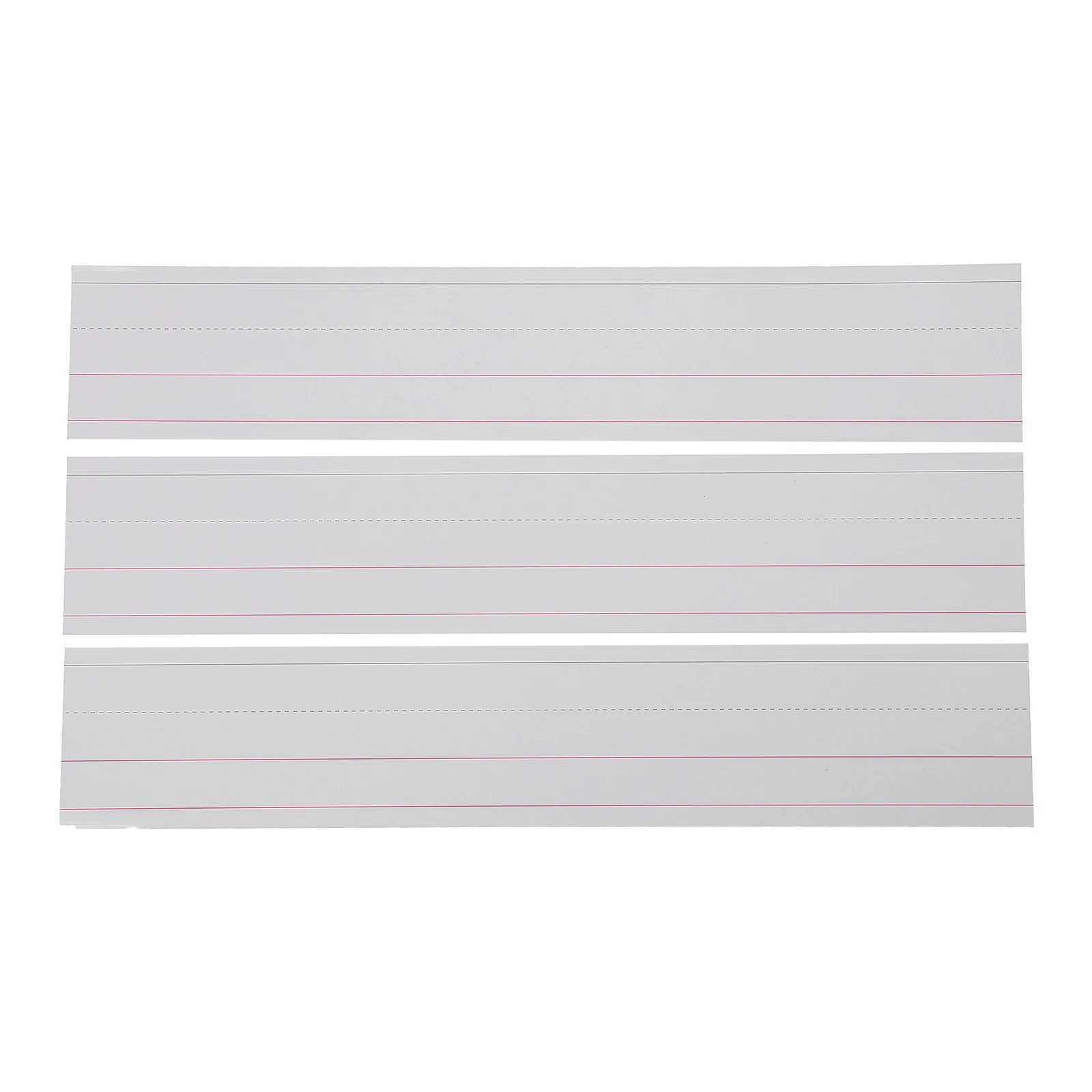 

50pcs Lined Ruled Sentence Strips Teaching Cards Strips Word Strips for Home School
