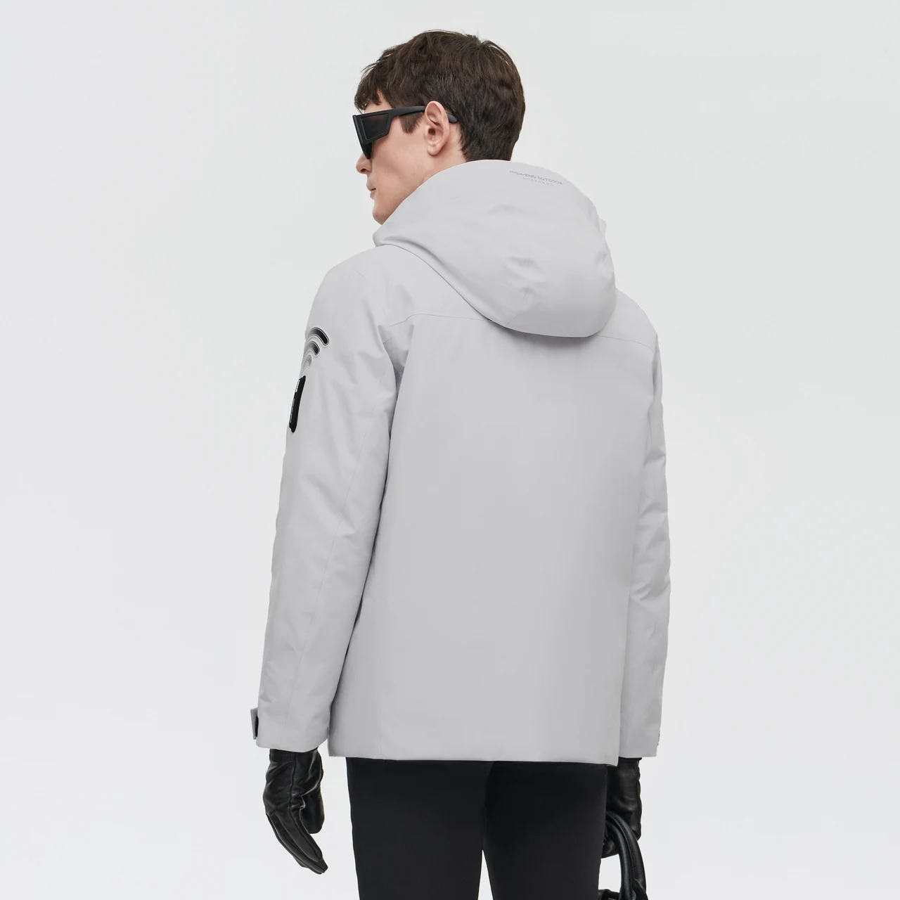 BOSIDENG весенне-осеннее длинное пальто Мужская модная ветровка с капюшоном черное