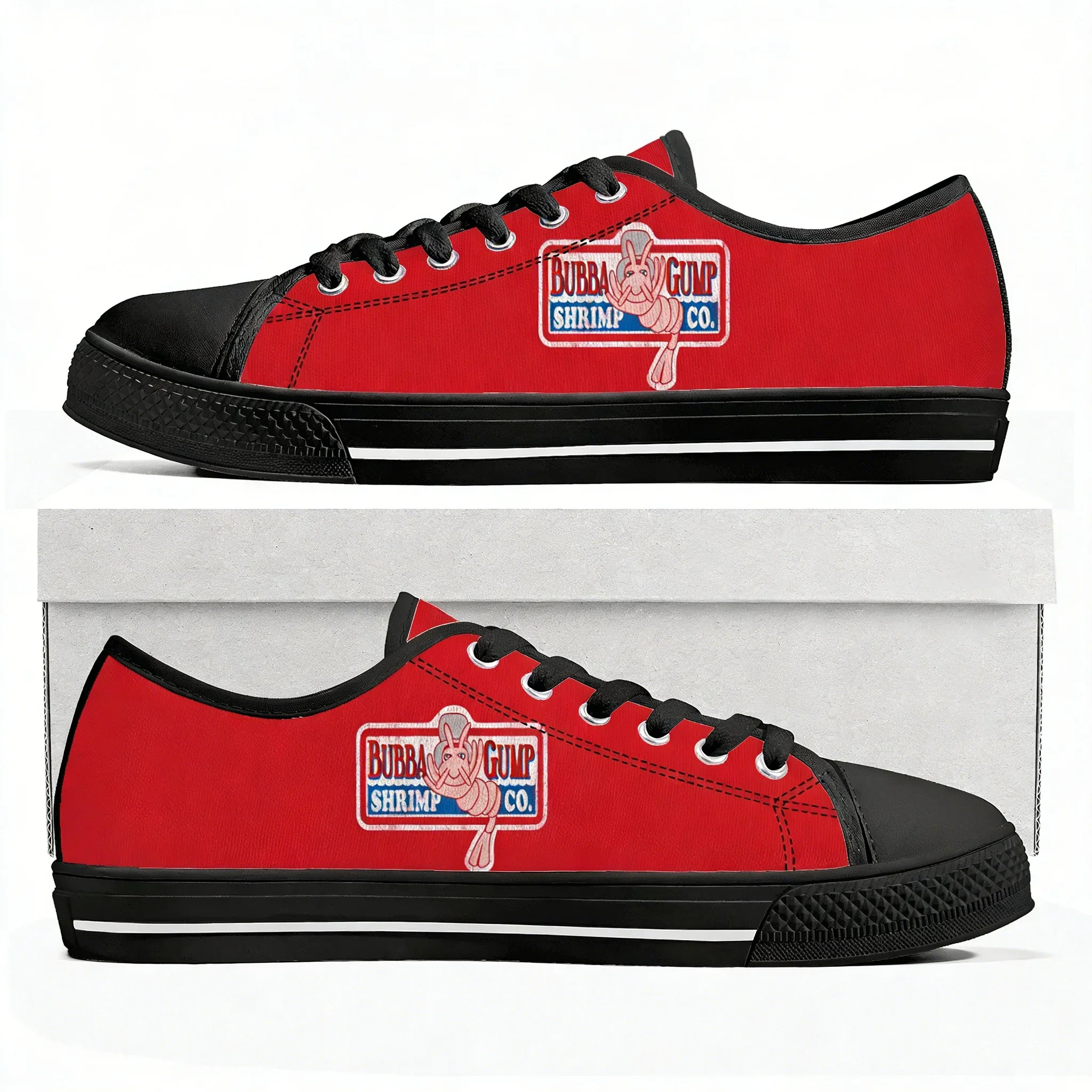Фото Кроссовки Retro1994 Bubba Gump Shrimp Low Top высокого качества, мужские, женские, подростковые, из канваса, повседневные, для походов, в стиле Форреста Гампа №3