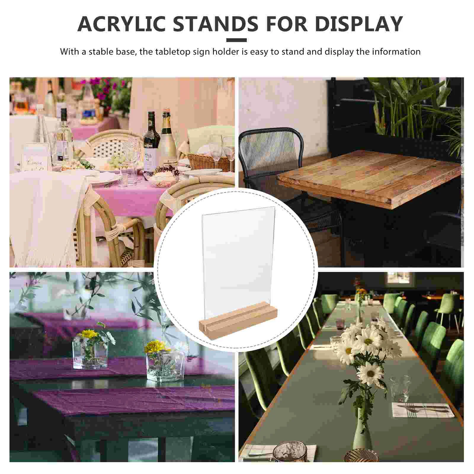 Профессиональный держатель для вывесок настольная подставка меню акриловая