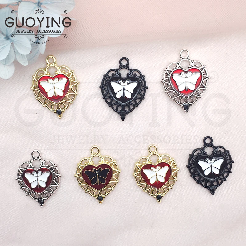 

10pcs Alloy Charm Halloween Charm Butterfly Pendant Earrings DIY Keychain Earrings Charms for Jewelry Making Enamel Charms