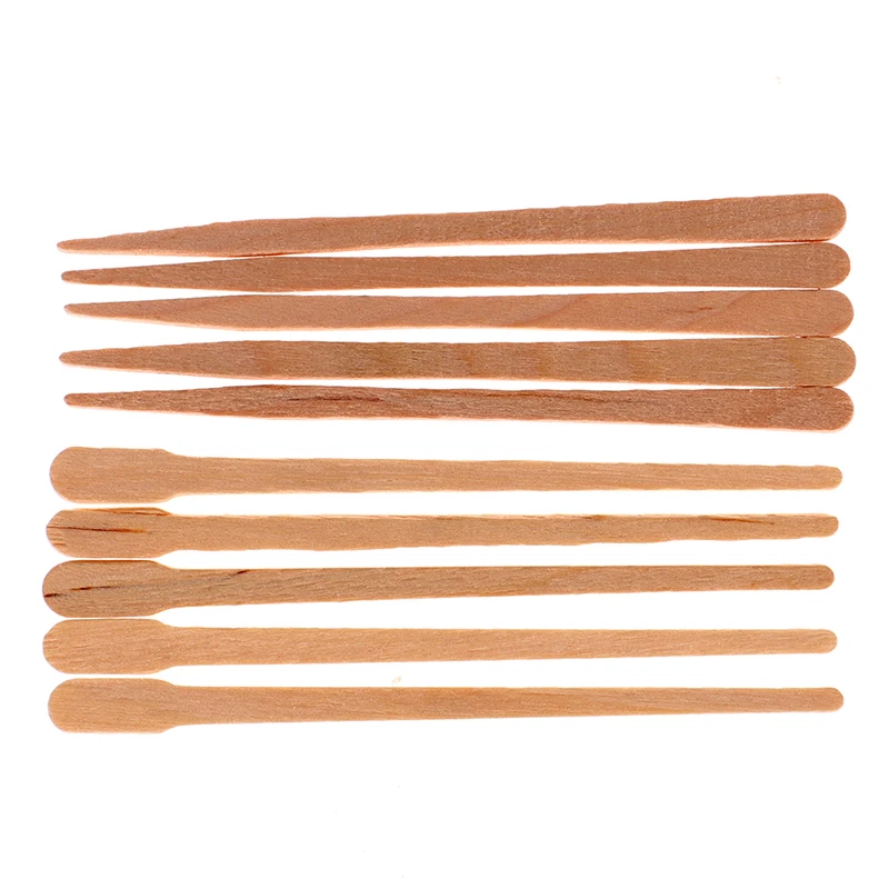 100PCS Woman Wooden Body Hair Removal Sticks Wax Waxing Disposable Beauty Toiletry Kits Wood Tongue Depressor Spatula - купить по
