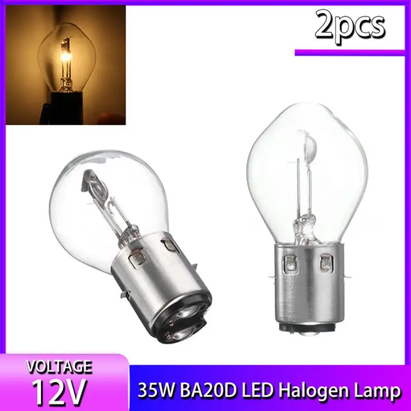 

Универсальная галогенная лампа, 2 шт., 12 В, супер ярсветодиодный лампы, 35 Вт, BA20D, аксессуары для фар мотоцикла
