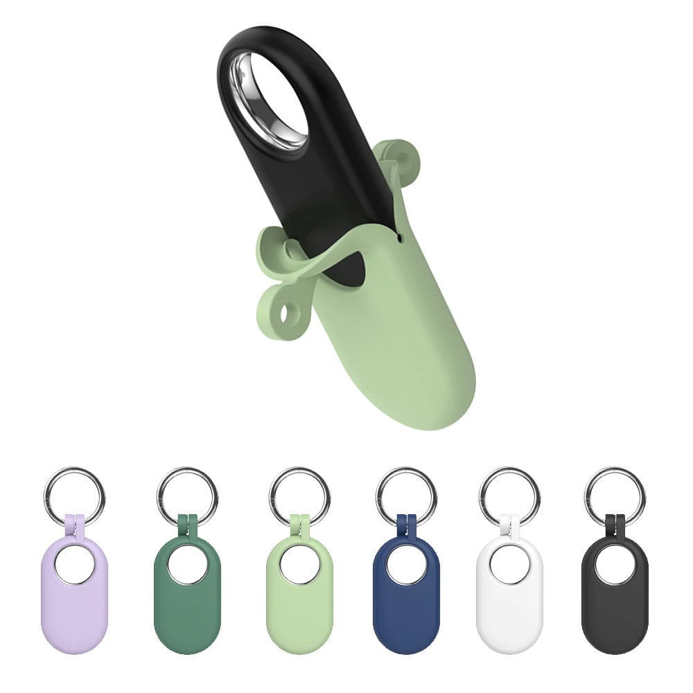 Противоударный чехол для Samsung Galaxy SmartTag 2 мягкий силиконовый защитный кожаный