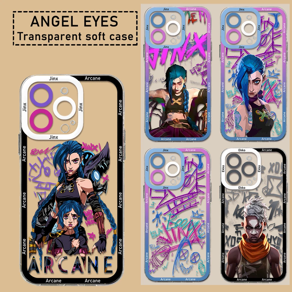 Чехол для телефона Arcanes Graffiti Jinxs Ekko Tecno Spark Go 30C 10 Camon 30 20 19 Pova 6 5 Pro itel S23 A70 4G 5G Clear TPU Cover