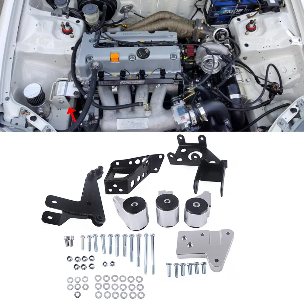 

70A K-series Engine Mounts for Honda Civic 92-95 EG K20 K24 K-series EG Motor Swap Kit with logo RS-EM1006