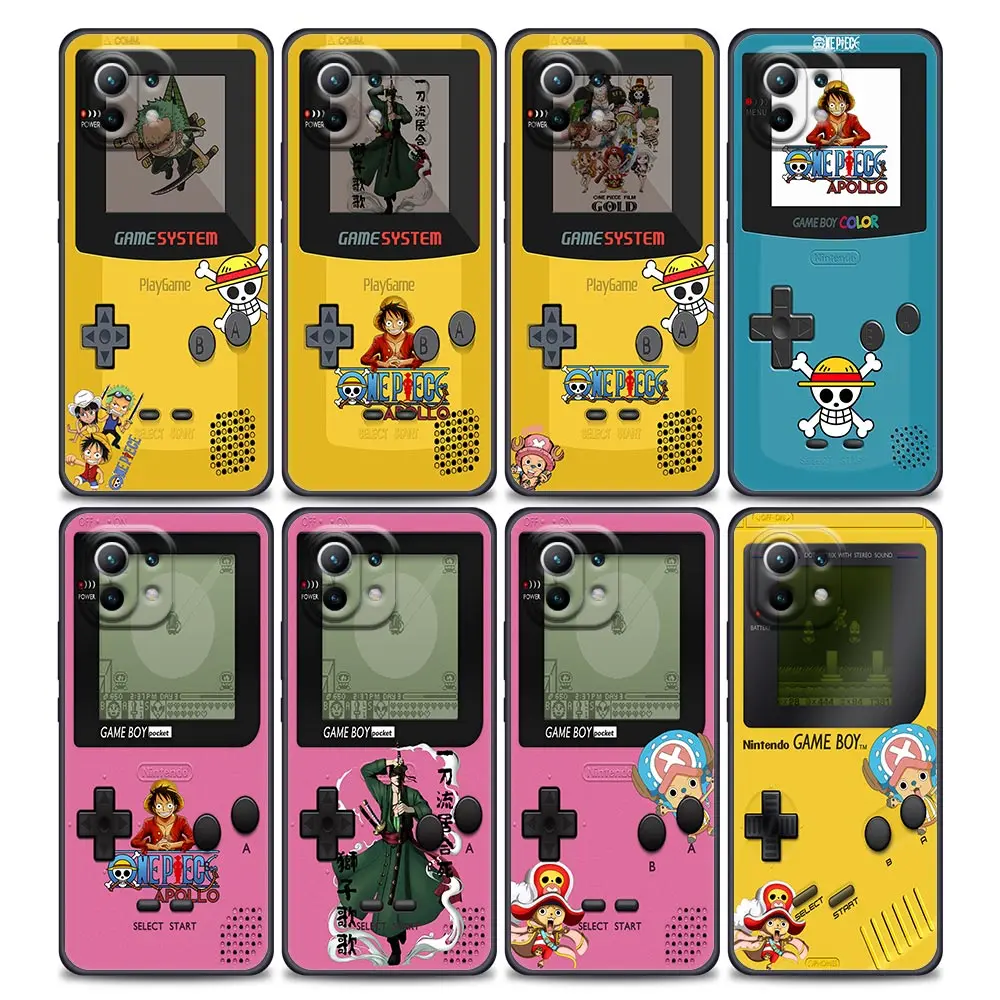 

Japanese Anime One Piece Game-Boy Luxury Phone Case for Xiaomi Mi 11i 11 11X 11T Poco X3 NFC M3 Pro F3 GT M4 Soft Silicone