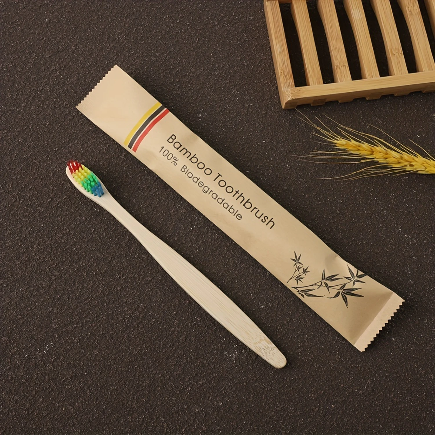 Value Pack 50 шт. бамбуковых зубных щеток зубные щетки с мягкой щетиной без BPA зубная