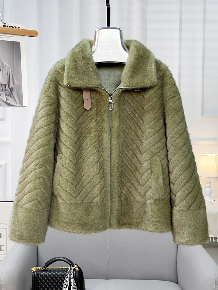 Новинка осень/зима 2024 модное меховое интегрированное пальто с