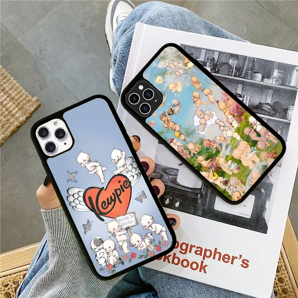 Милый детский чехол для телефона K-Kewpie силиконовый из ПК + ТПУ iPhone 11 12 13 14 15 16 Plus Pro Max