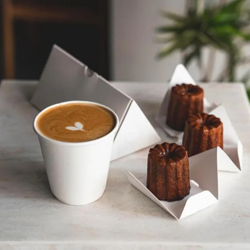 Белые бумажные коробки для каннелей 30 шт.