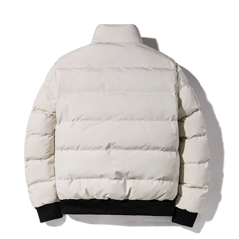 Oversize Ribbed Hem Three-dimensional Patch Pocket Cotton Jacket 2021 Men's Windproof and Warm Jacket Harajuku Winter Coat