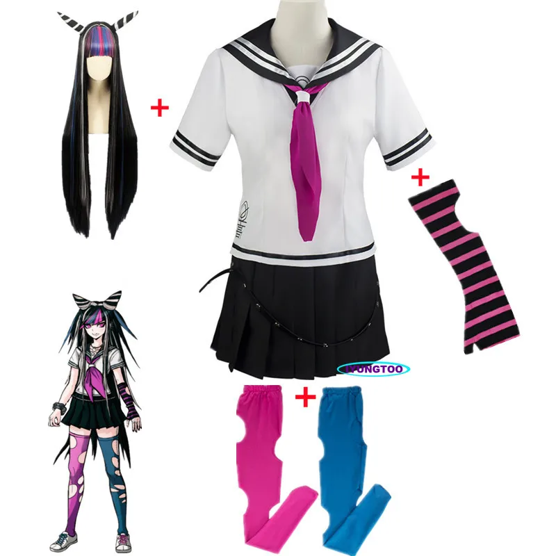 

Костюм для косплея миоды из аниме «Супер данганронпа 2», школьная форма Jk для девочек и женщин, матросский костюм, юбка