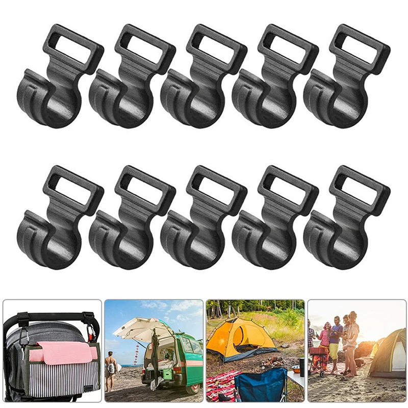 

10/20pcs Tent C Shaped Clips Windproof Plastic Tent Suspension Hooks Awning Pole Inner Hanger Clips Tarpaulin Rope Clamps