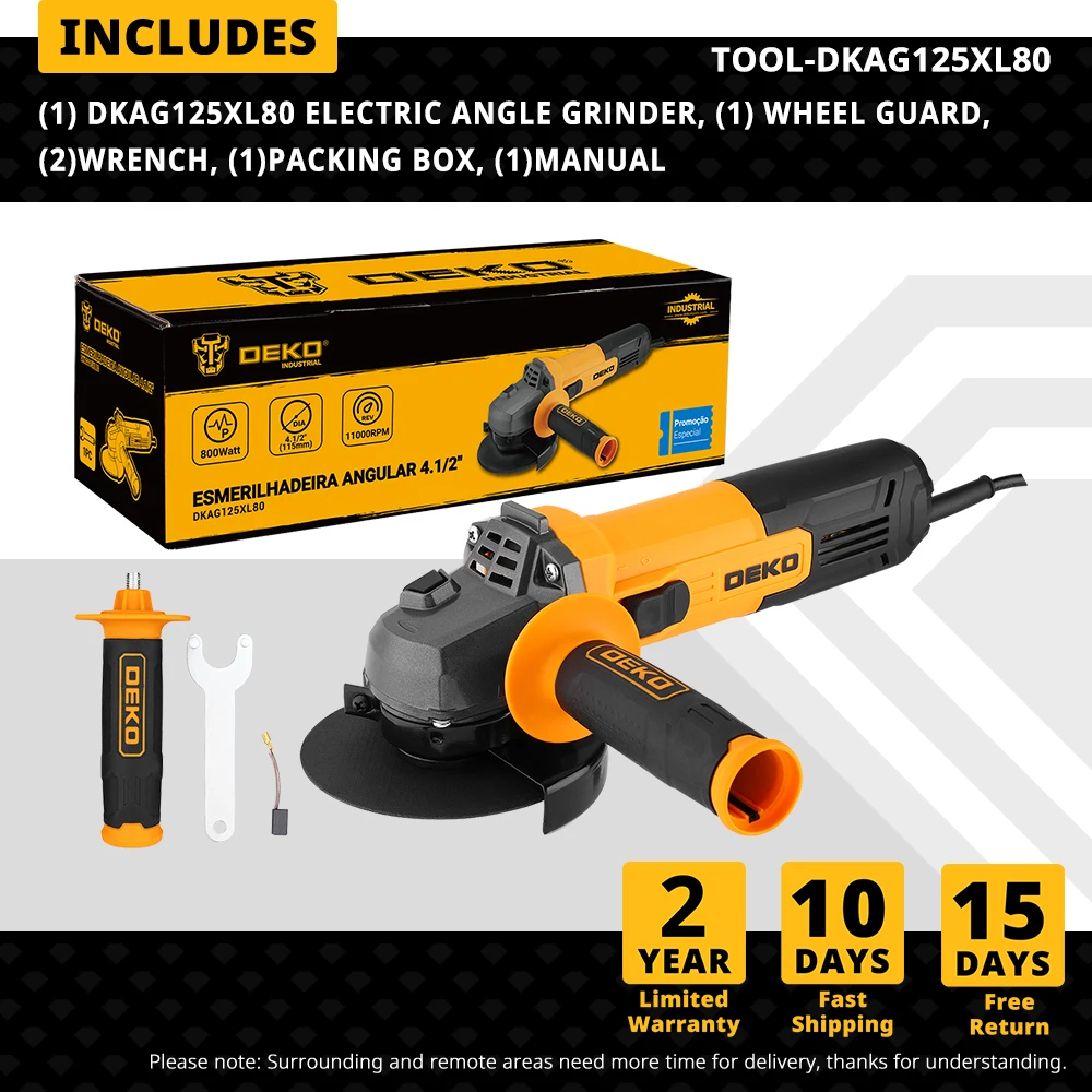 

DEKO электрическая угловая шлифовальная машина 115 мм