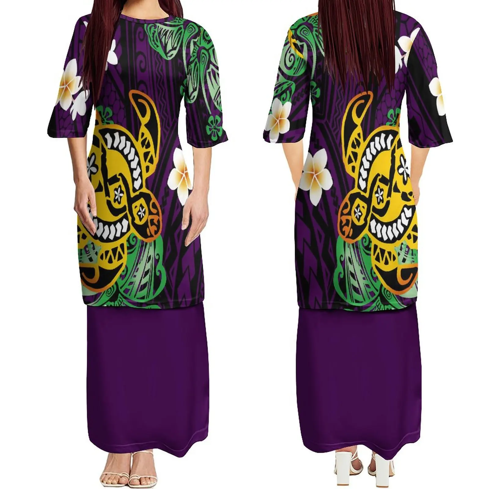 Полинезийское платье женское Самоа Плетаси модное искусство винтажный топ с