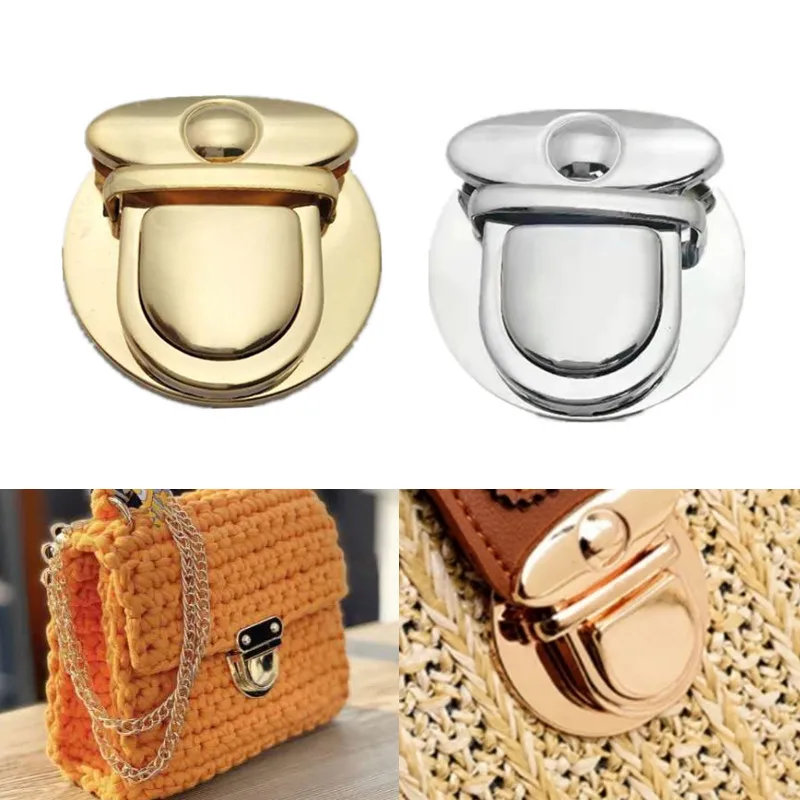 Shoulder Bag Turn Twist Lock Metal Buckle Bag Accessories Handbag Snap Clasps DIY Closure Lock for Purse Totes