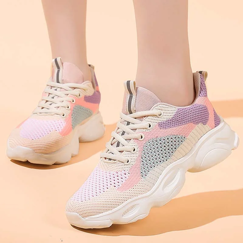 

Fashion Women Sneakers Walking Shoes Outdoor Casual Shoes Women Breathable Mesh Platform Shoes Ladies Trend Travel Jogging