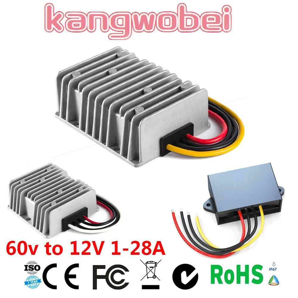 

24v 36V 48v 60v 72v to 12 Volt 20-75v to 12V 1A-60A Power Converter Step Down Buck Voltage Reducer For Golf Carts Vehicles