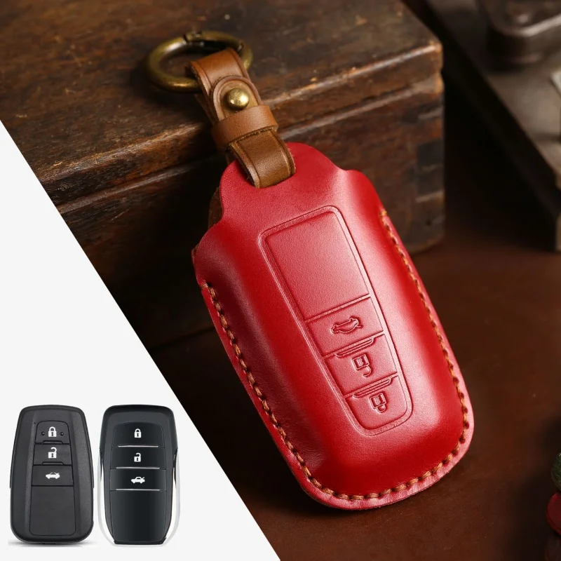 

For Key Cover for Toyota Key Case Camry Asia Dragon Leather Car Key Chain