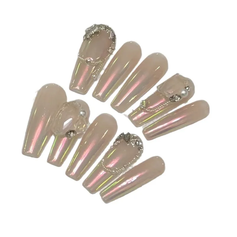 Накладные ногти накладные полное покрытие самодельные чистые съемные