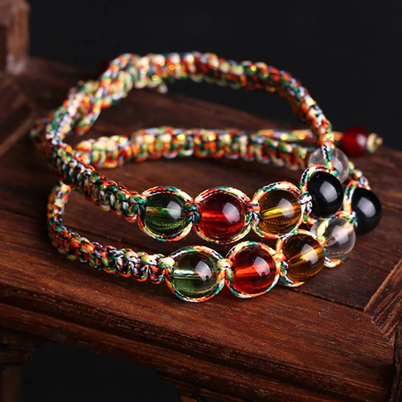 

5 Chakras Bracelets Yoga Reiki Natural Stone Beads Braided for Women Men Bracelet Handmade String Rope Adjustable Player Jewelry