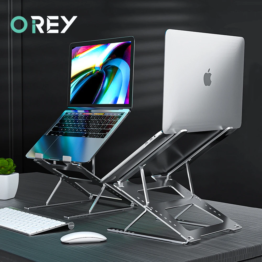 

Portable Laptop Stand Aluminium Support Base Foldable Notebook Stand For Macbook Pro Lapdesk Computer Laptop Holder Cooling Pad