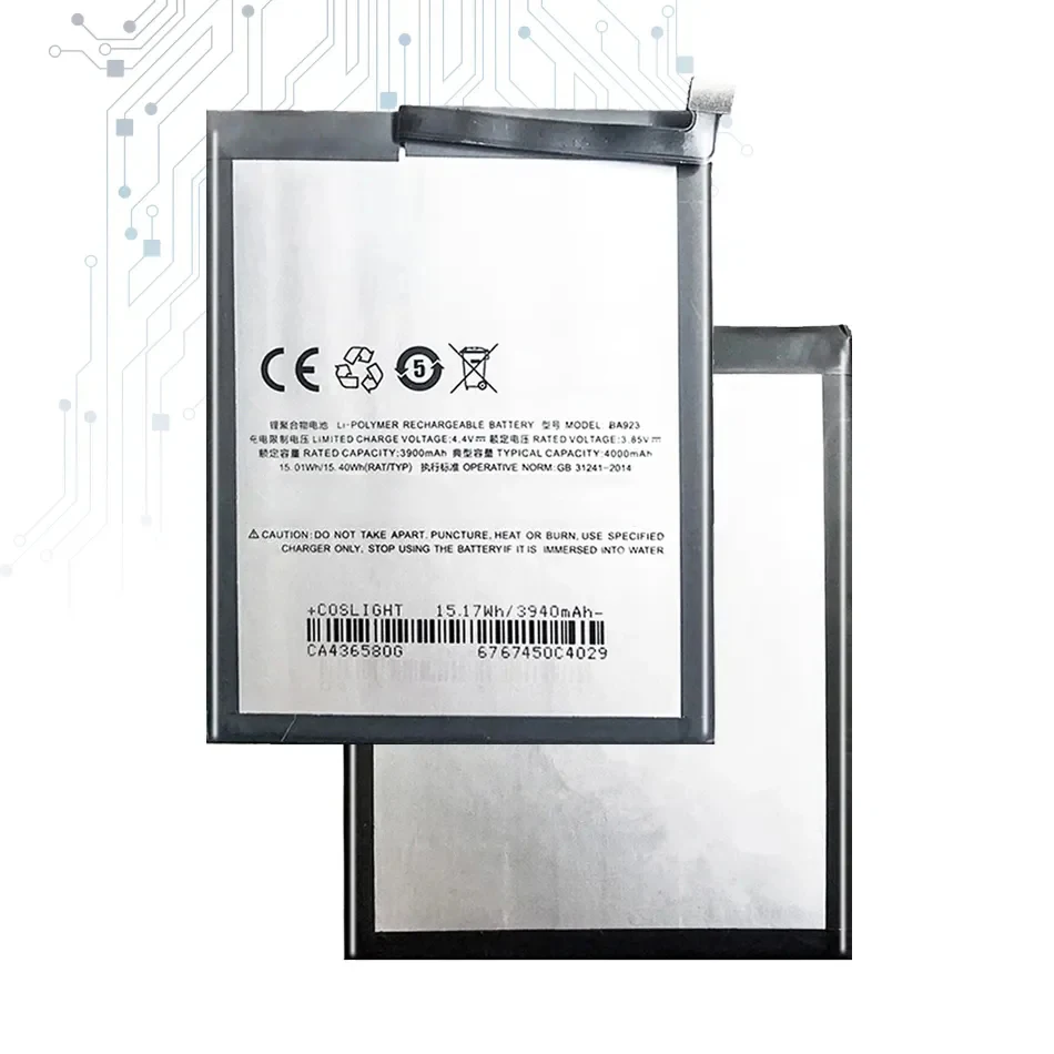 Литий-ионный полимерный аккумулятор BA923 4000 мАч для Meizu Note 9 M9 Bateria