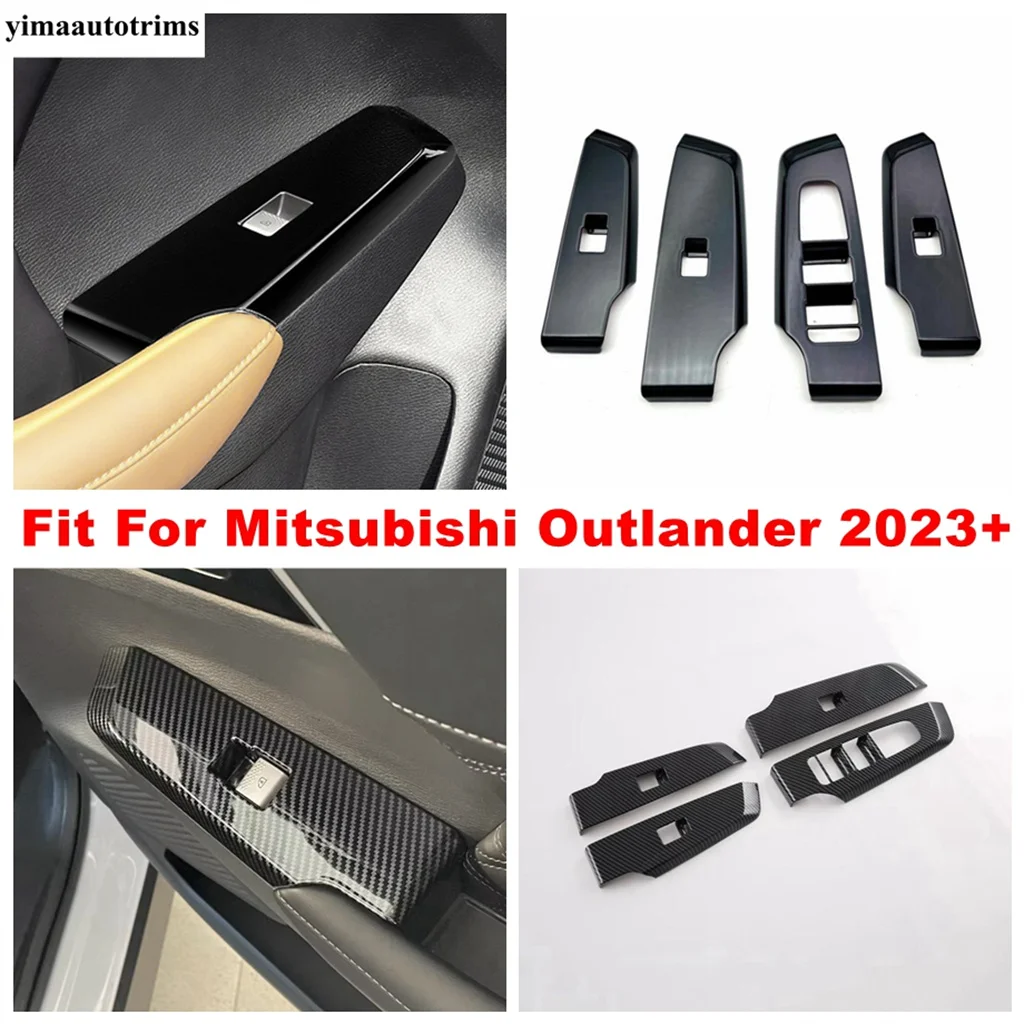 

Inside Door Handle Panel Sticker Surround Window Lift Switch Trim Fit For Mitsubishi Outlander 2023 2024 Interior Accessories