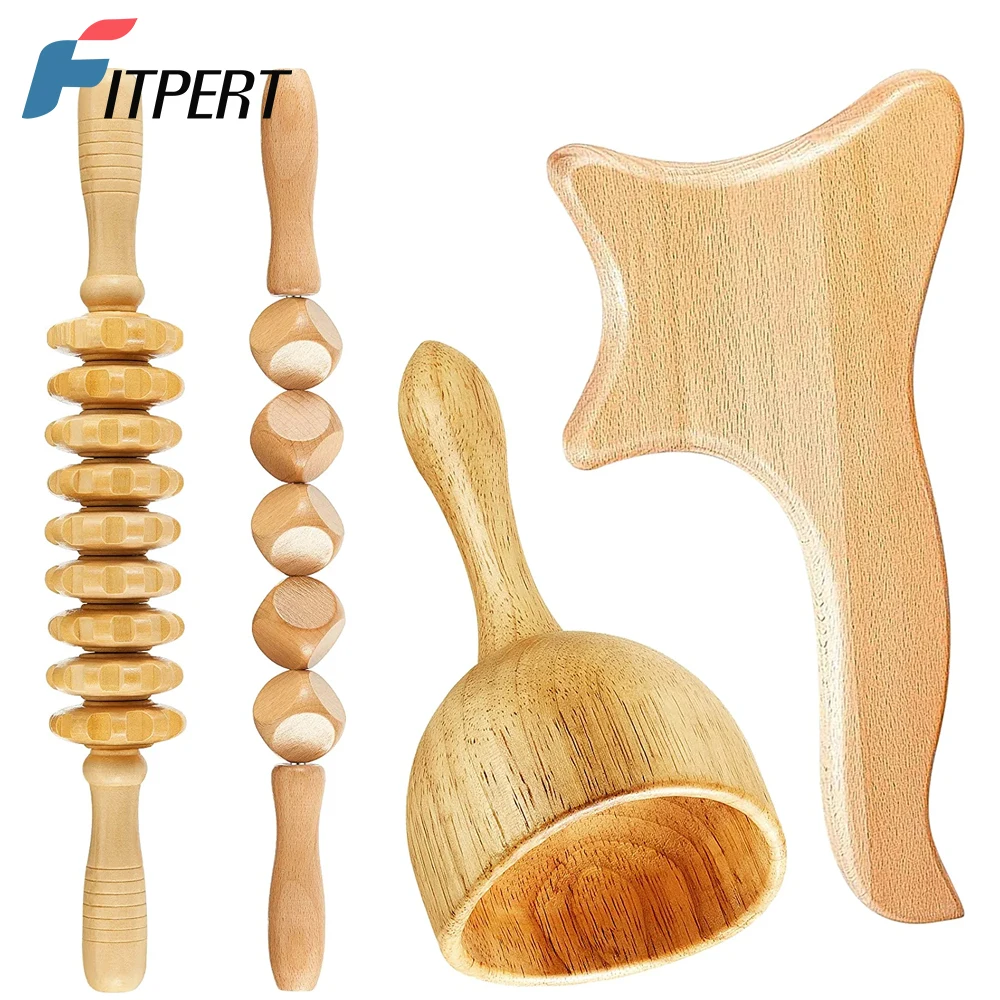 

4 шт., деревянные инструменты для массажа