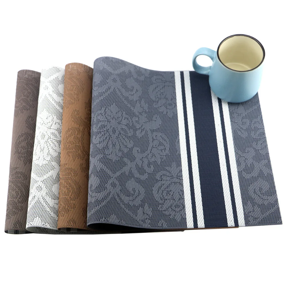 

4pcs/set pvc placemat dining table mats set de table bowl pad napkin dining table tray mat coasters kids table set