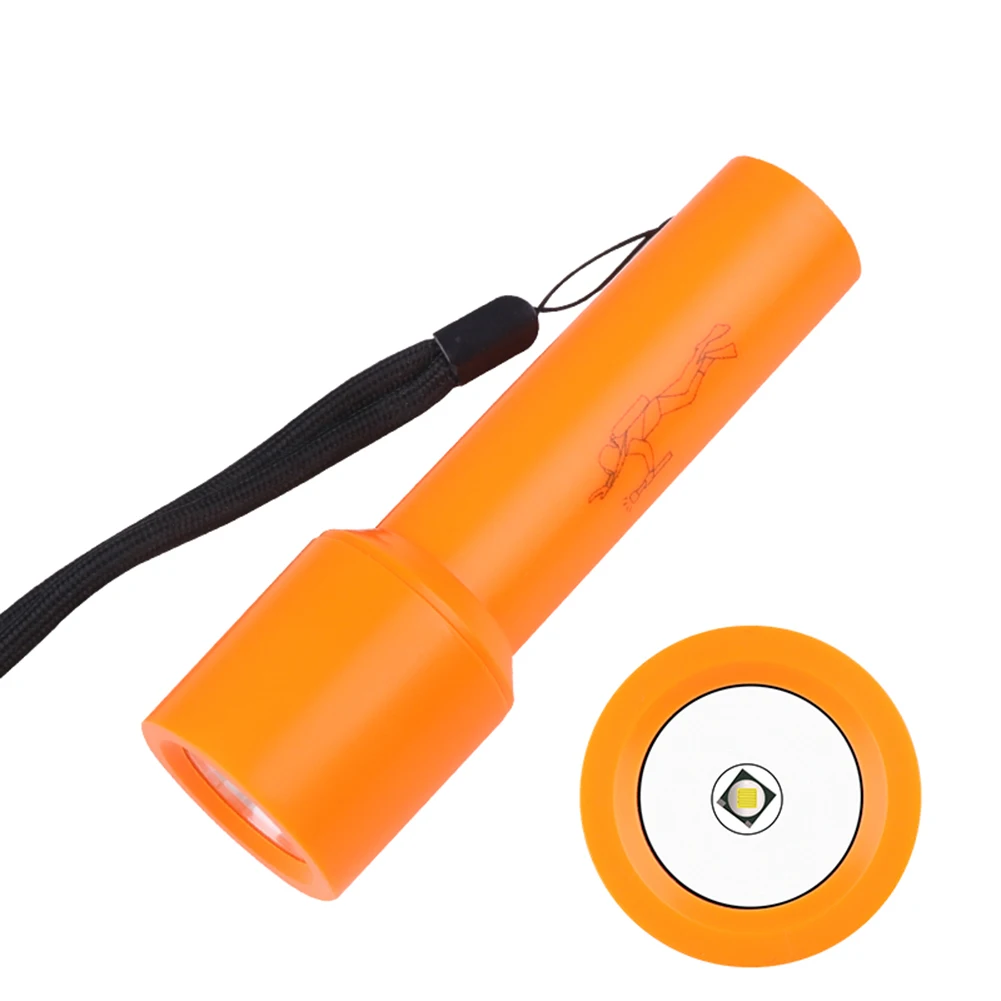 

Durable T6 LED Scuba Diving Flashlight Lamp IPX8 Waterproof 400lm Lumen Outdoor Camping Hiking Underwater Orange Torch Light