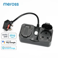 meross smart wifi outdoor plugsocket wlan smart outlets eu uk plug support alexa google assistant and smartthings