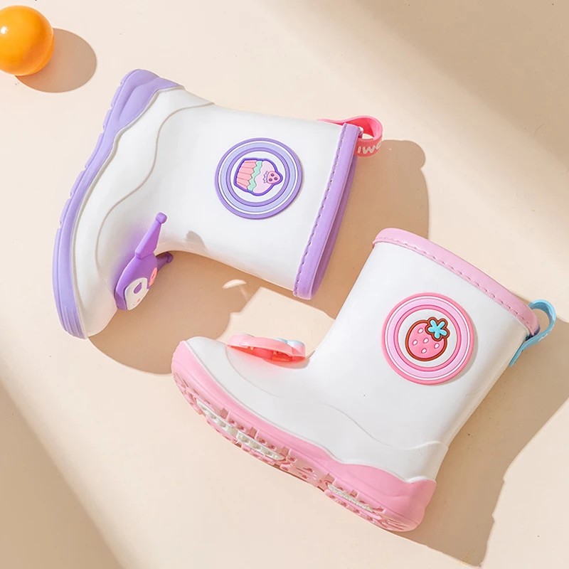 Мультфильм Sanrio детские резиновые сапоги милые Kulomi для девочек Нескользящие